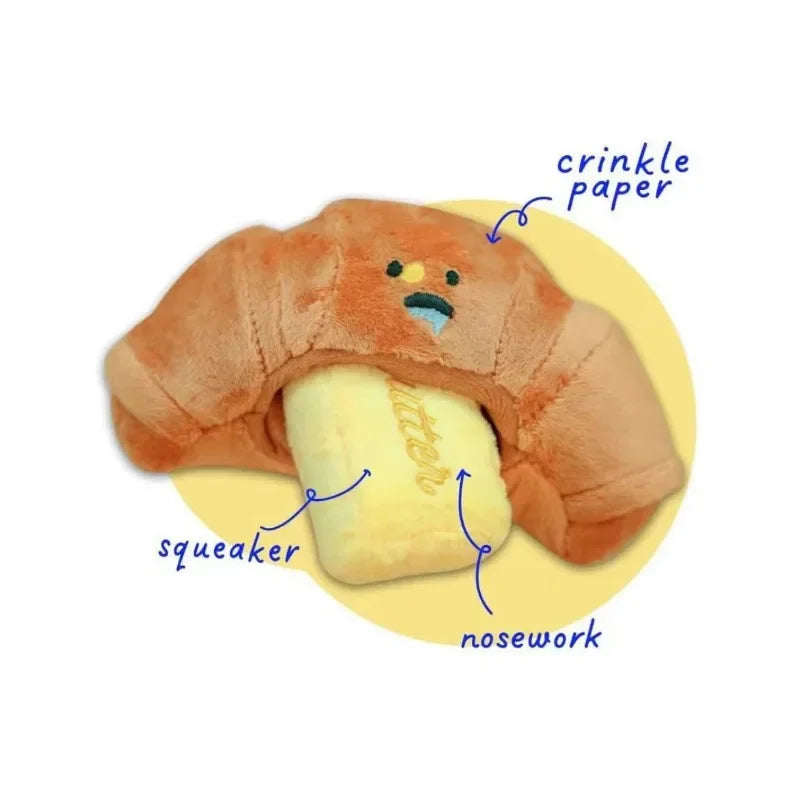 Croissant Squeaking Plush Toy